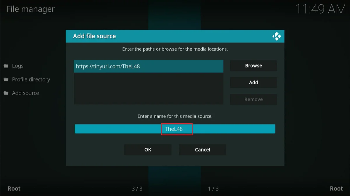 source name