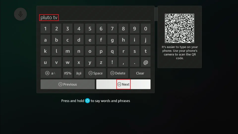 enter the app name