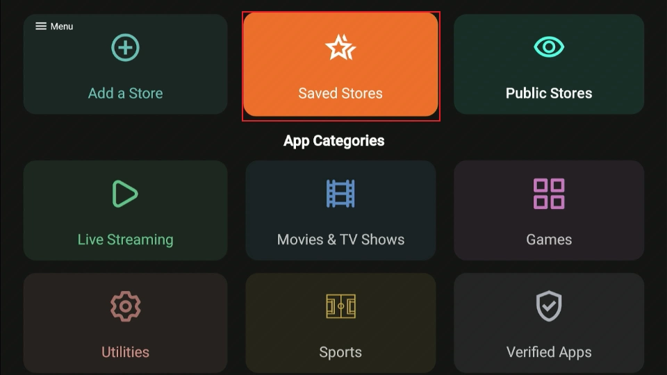 Click Saved Stores