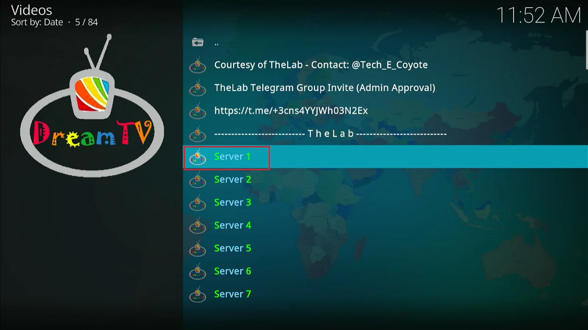 select server 1
