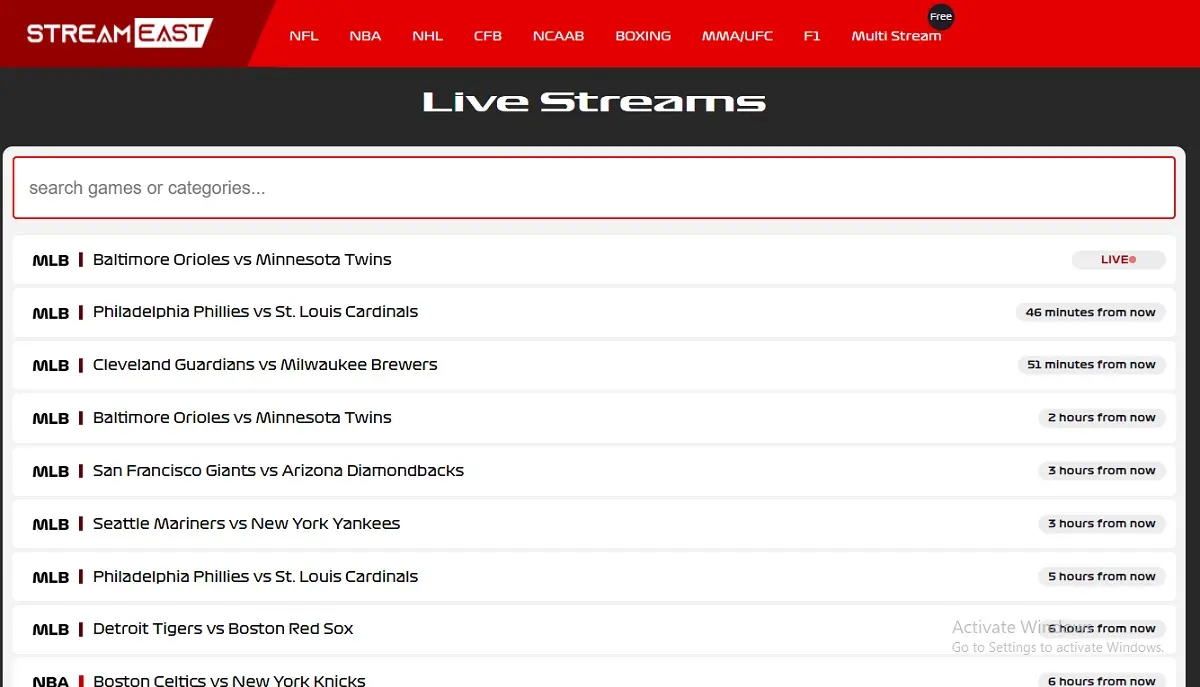Stream East