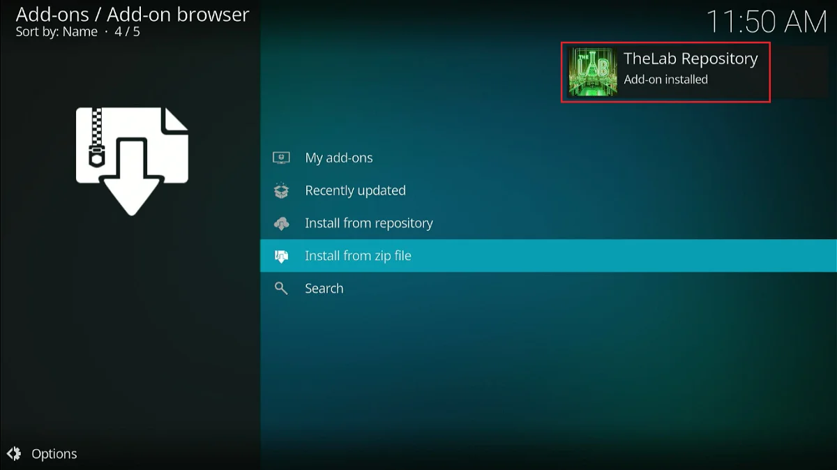 the lab repository installed