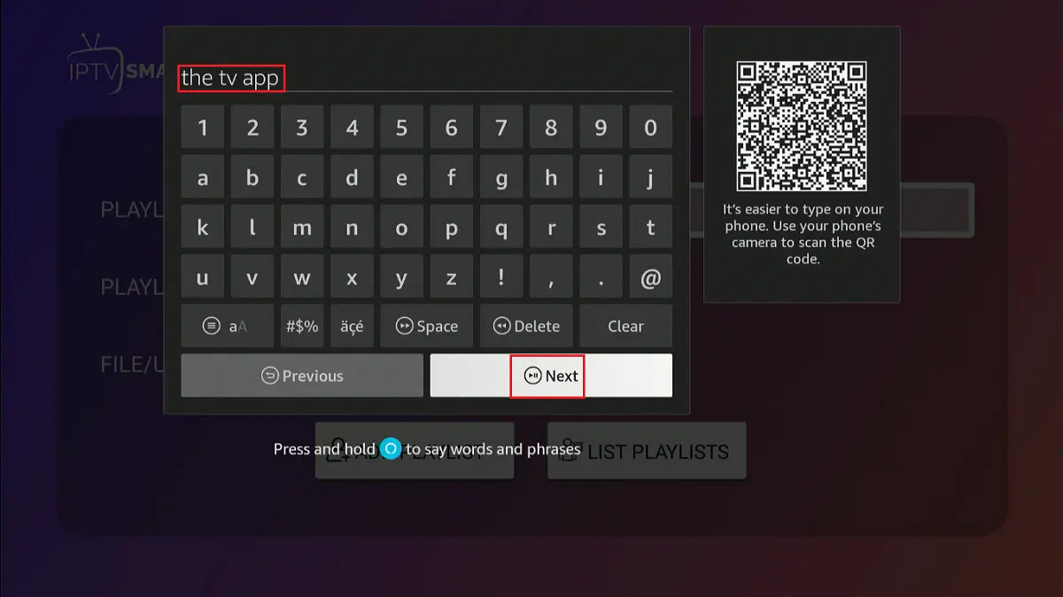 type the tv app