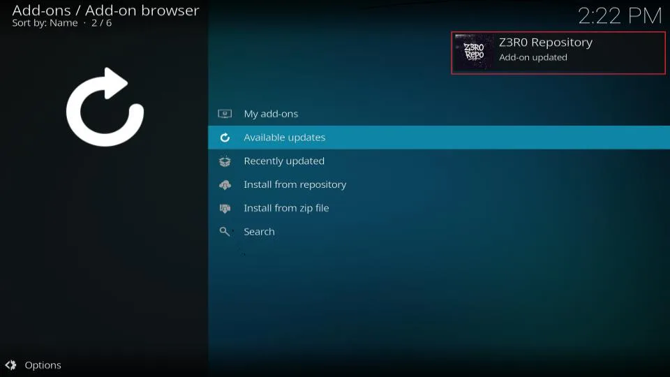 zero repository installed
