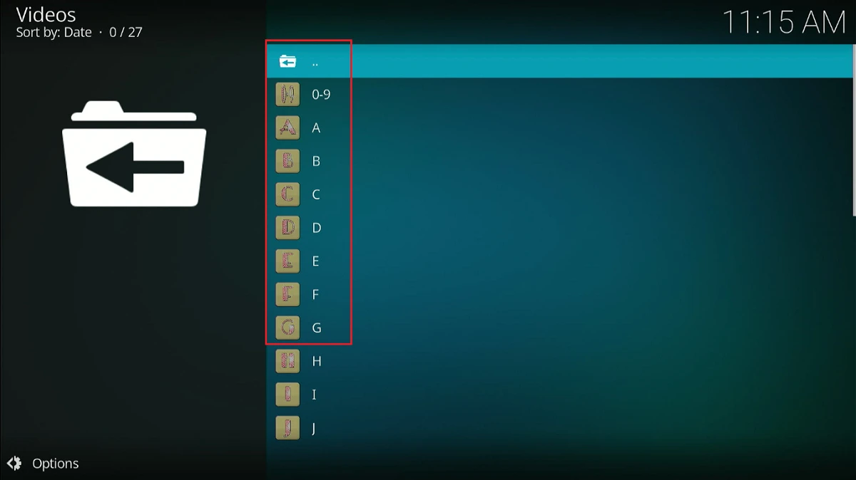 list alphabetical order