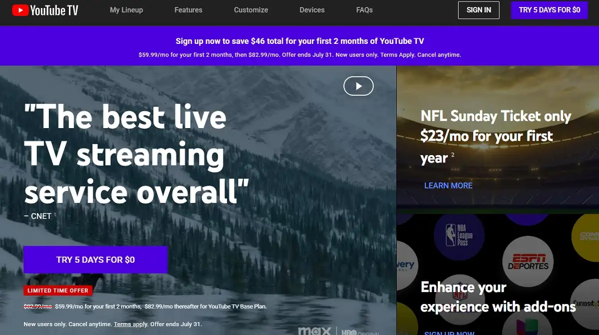 Youtube TV