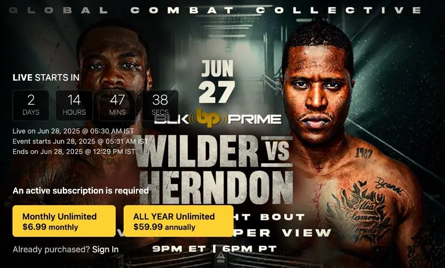 watch Wilder vs Herndon without cable