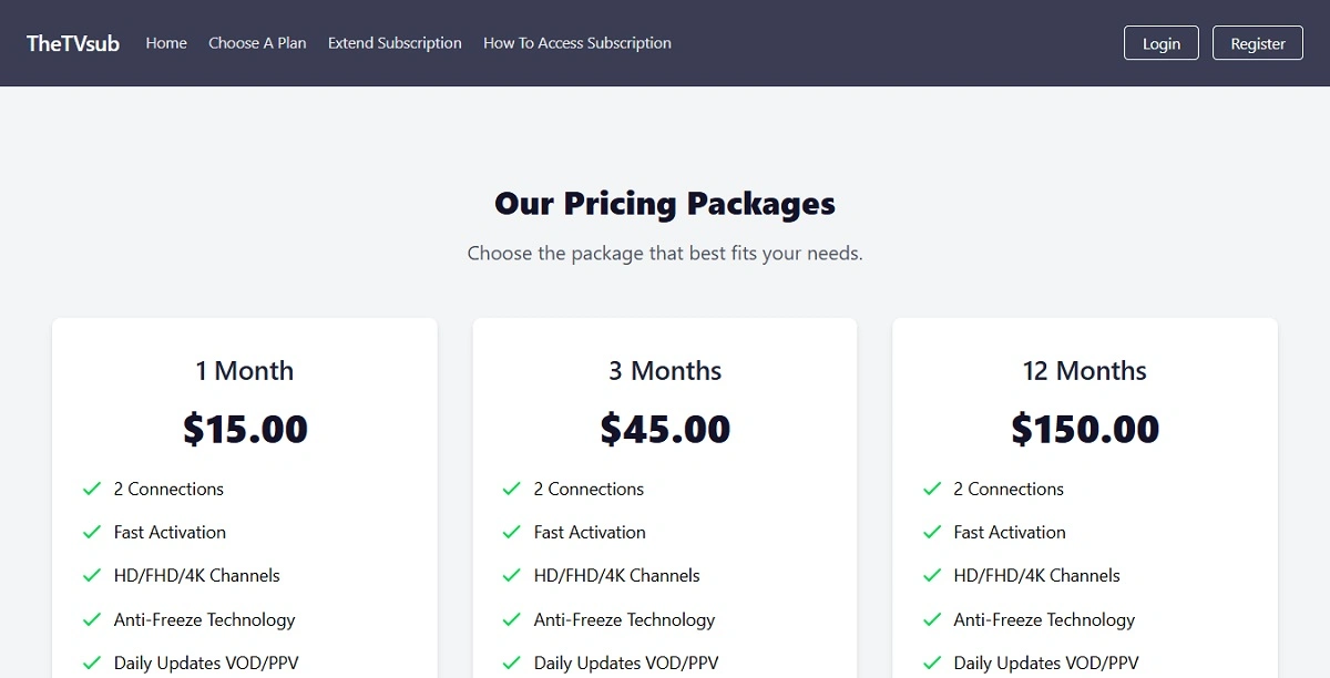 tv app pricing
