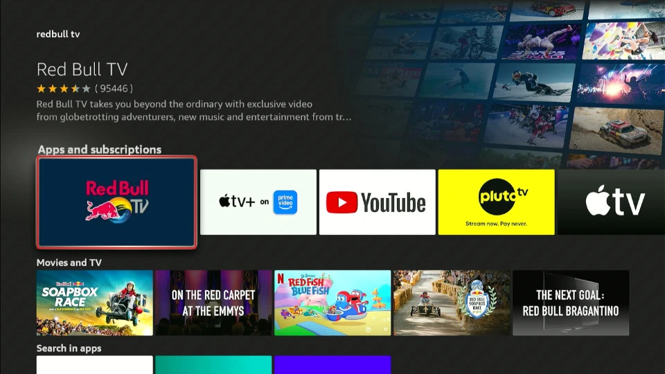 Select Redbull TV