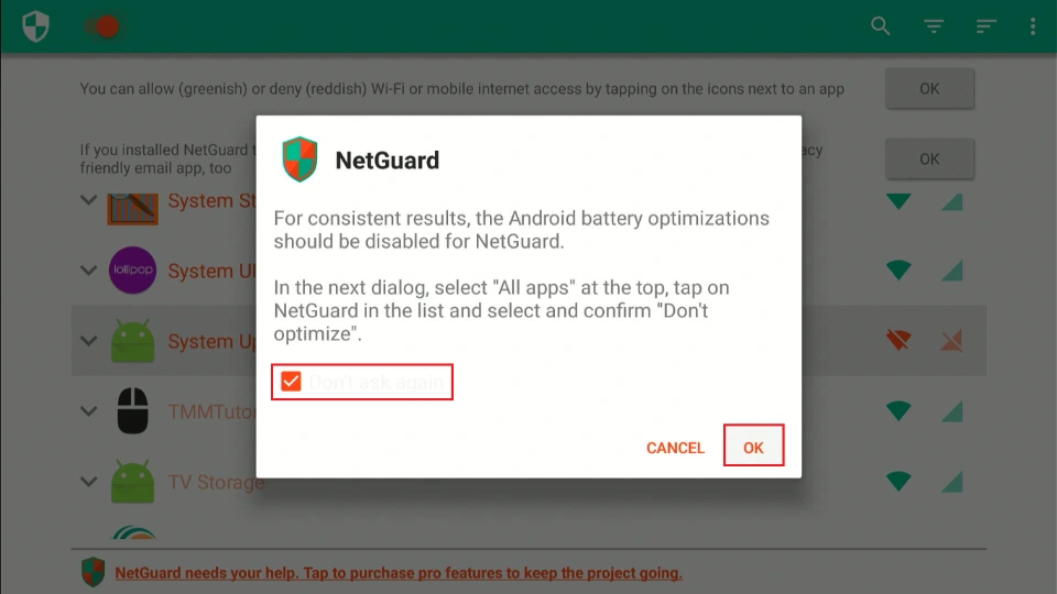 select ok