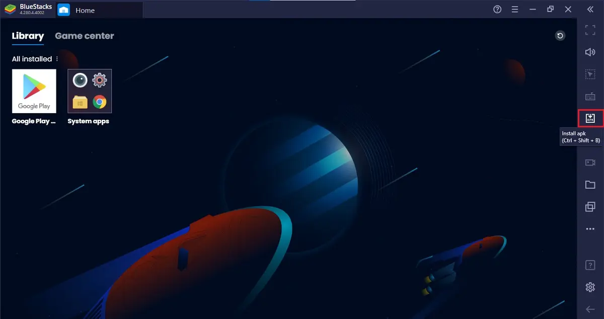 select install apk icon