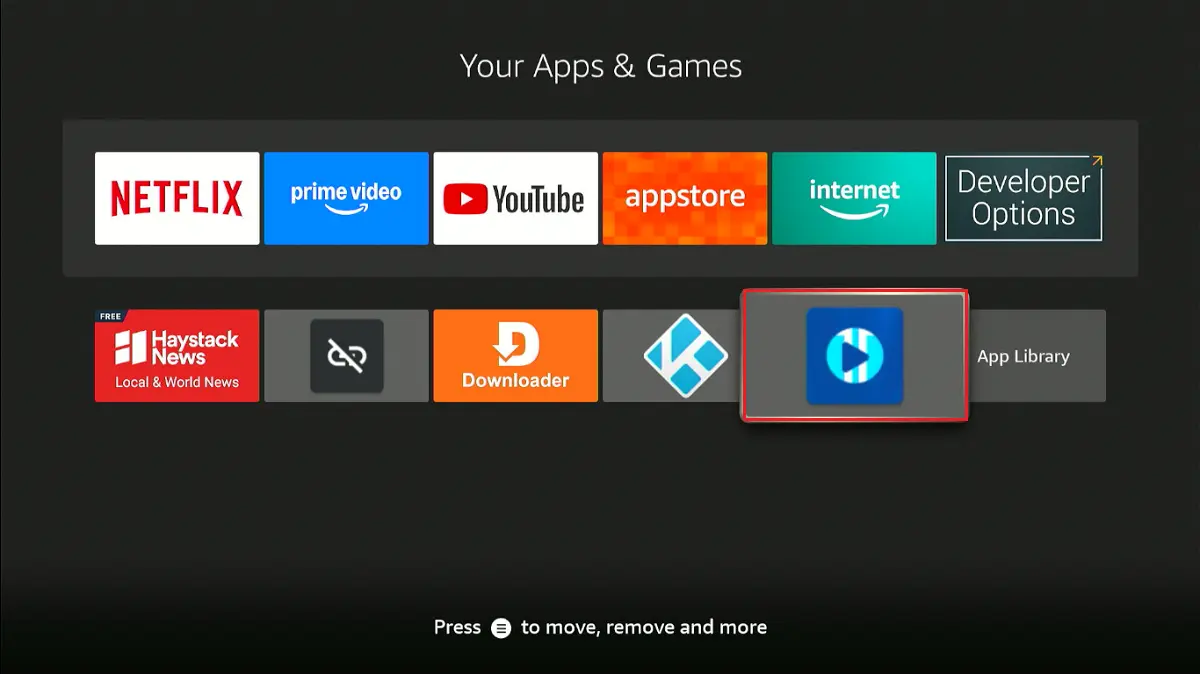 select the xciptv tile
