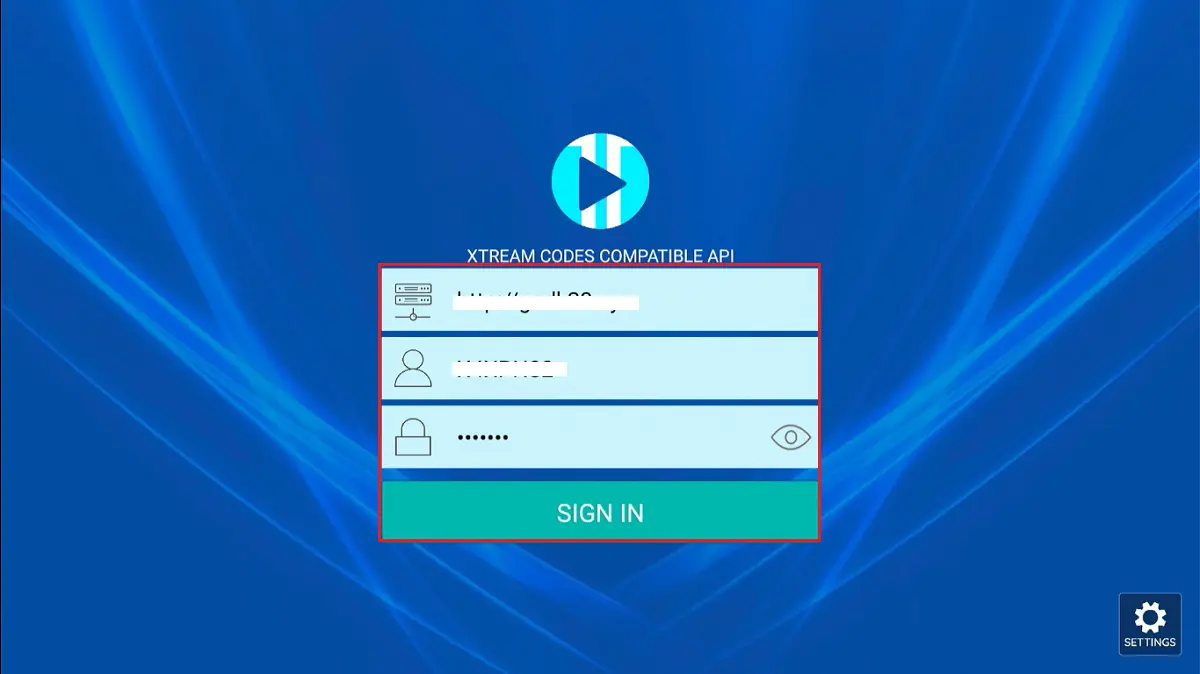 enter credentials