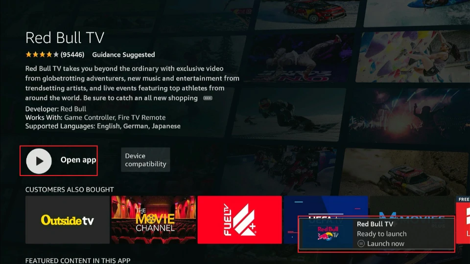 select open app