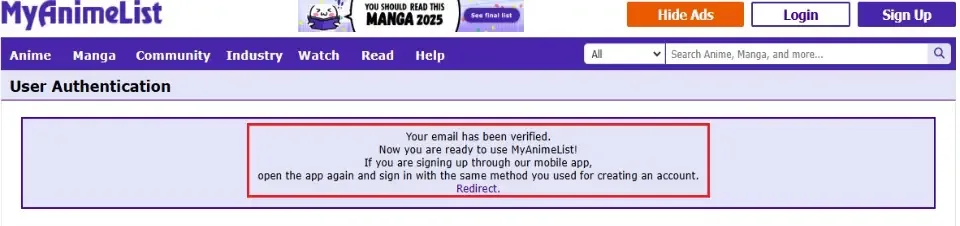 your email has been verified