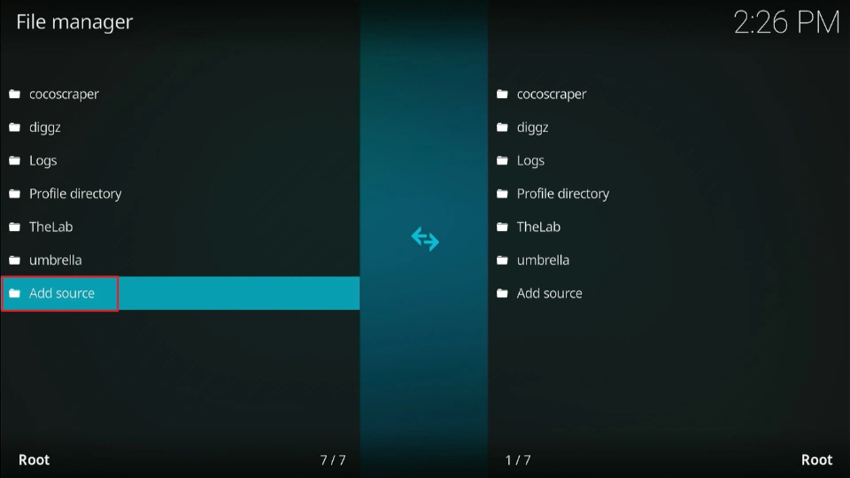 select add source