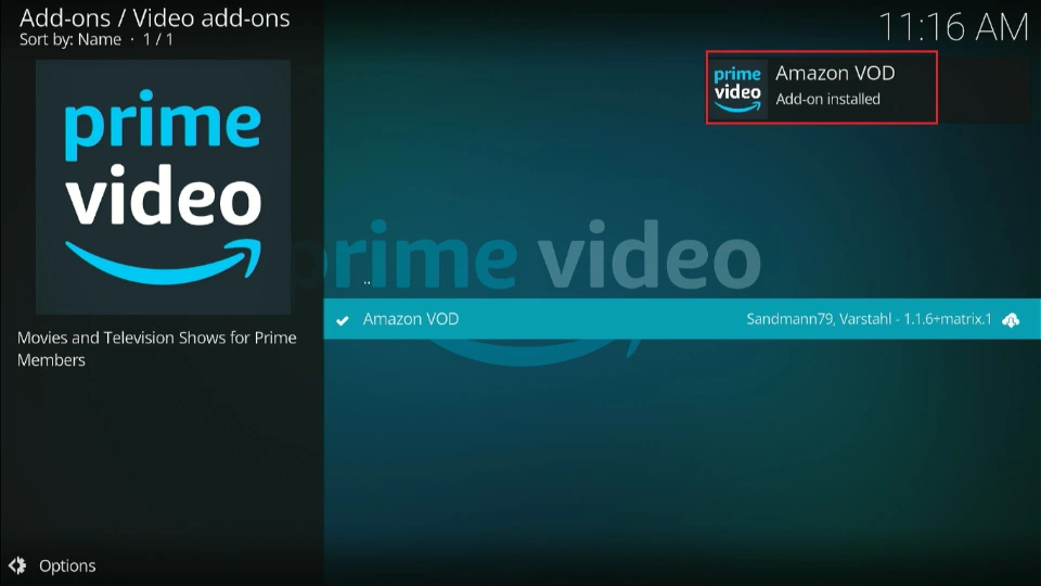 select amazon vod