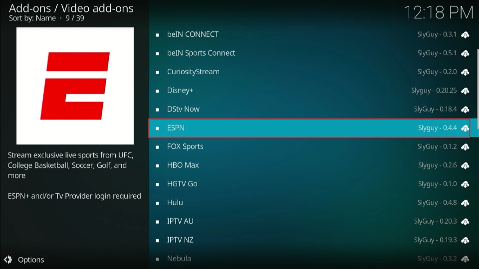 select espn