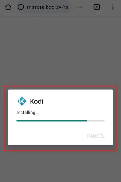 select installing kodi