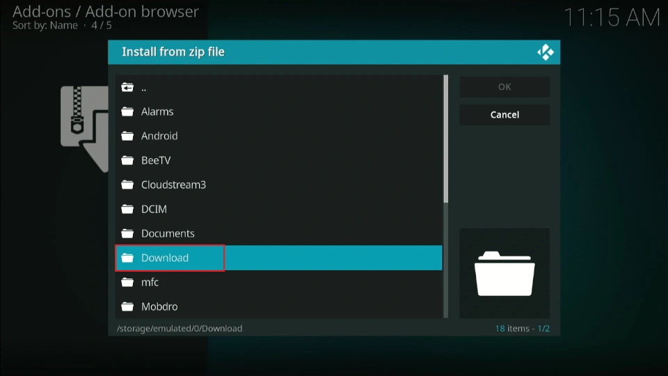 select download