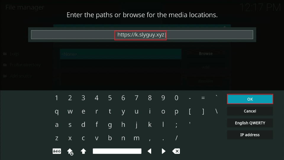 enter the repo url