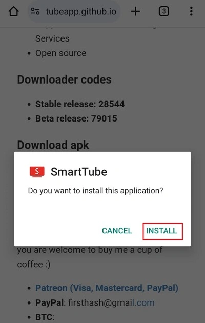 select install