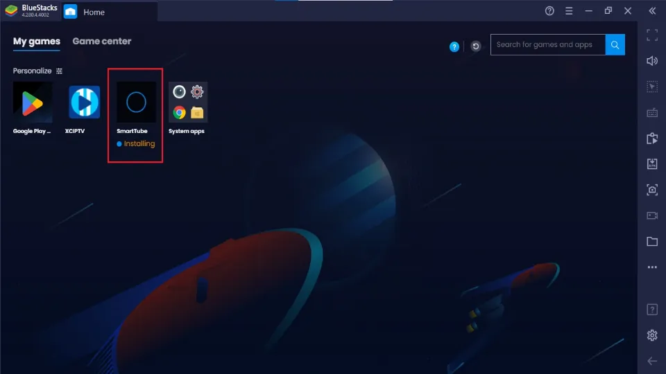 installing status