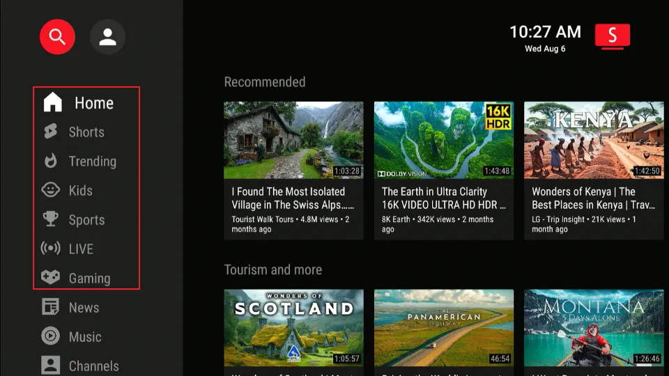 content categories
