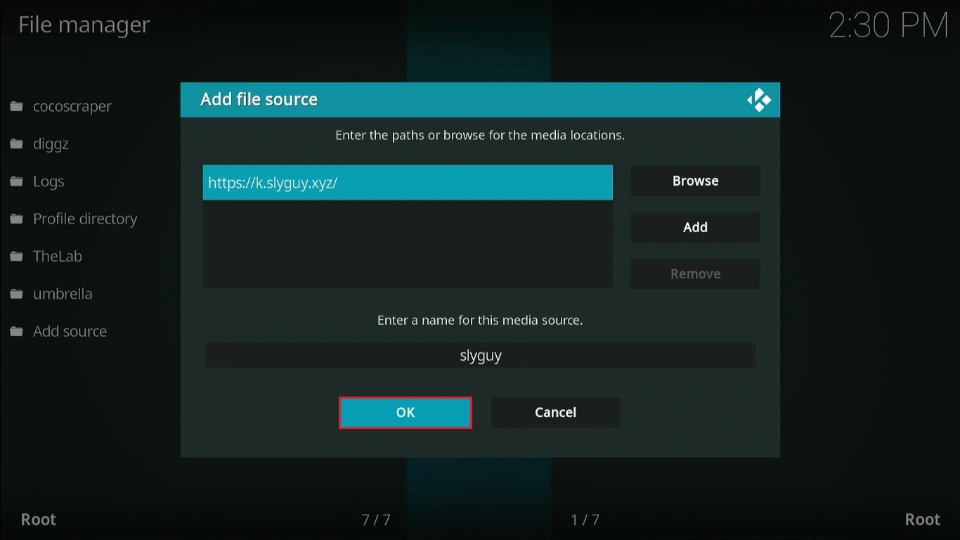 select ok