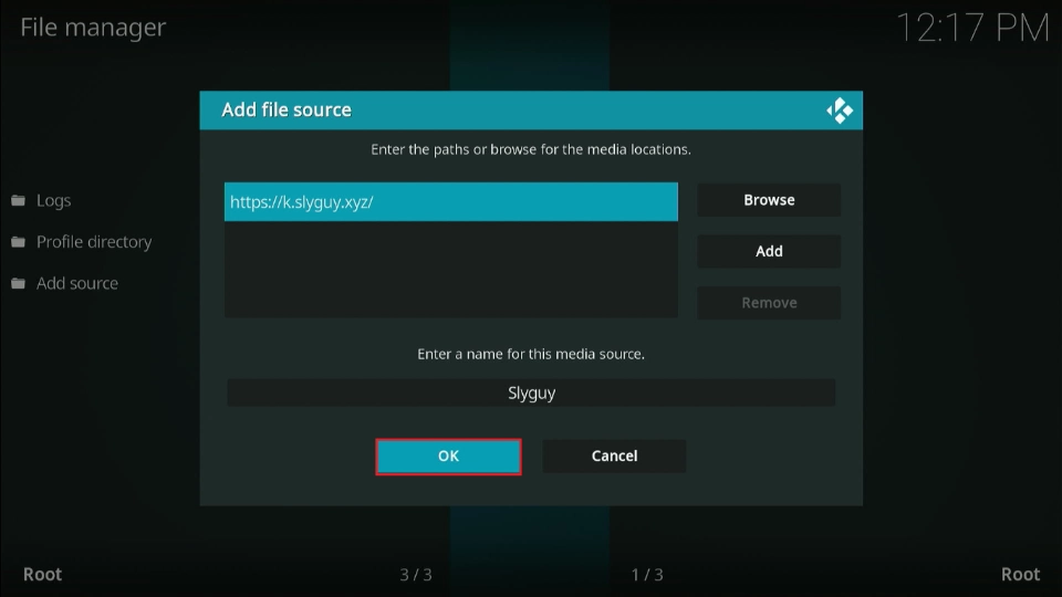 select ok