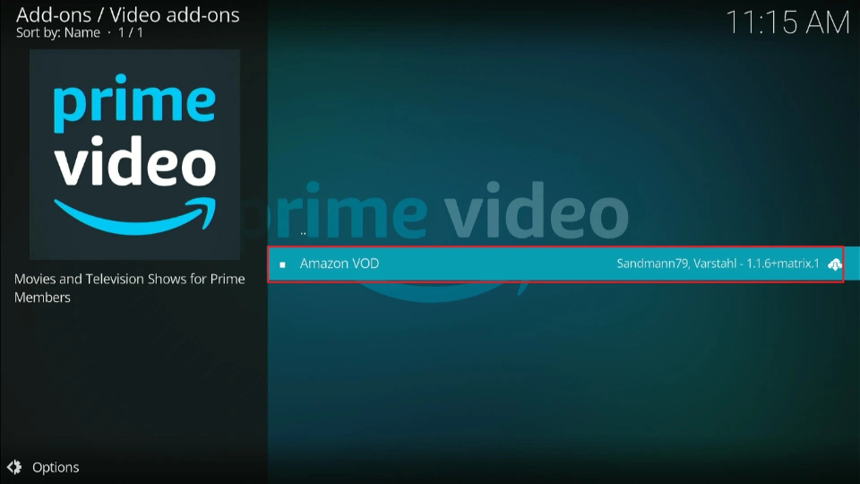 select amazon vod