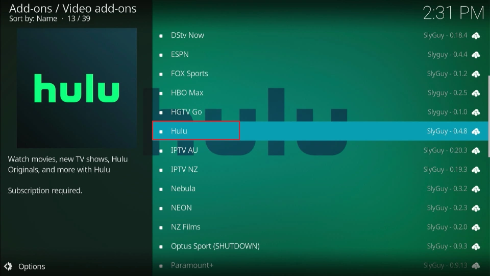 select hulu