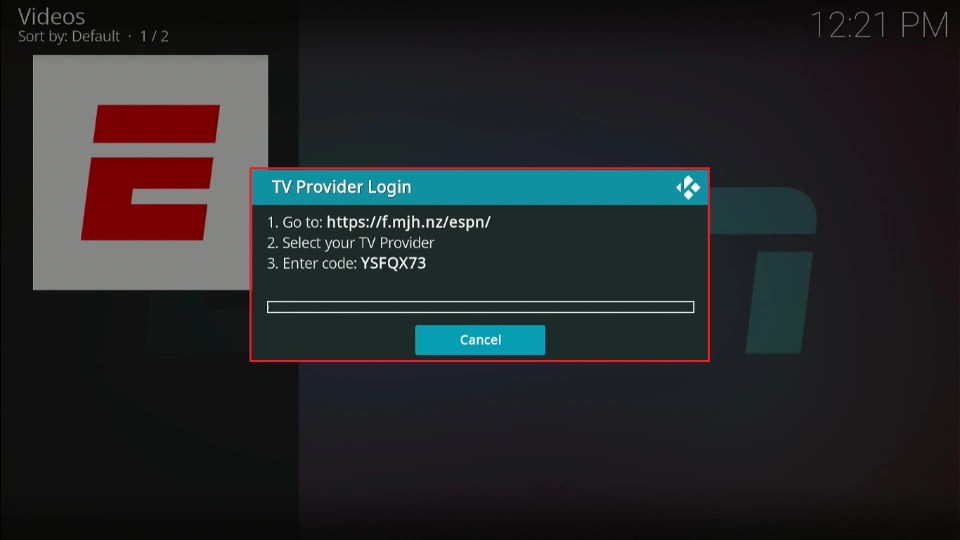tv provider log in details
