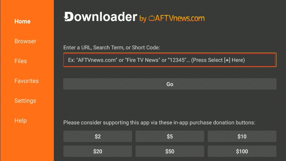 select the url tab 
