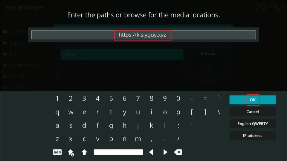 enter slyguy repo url