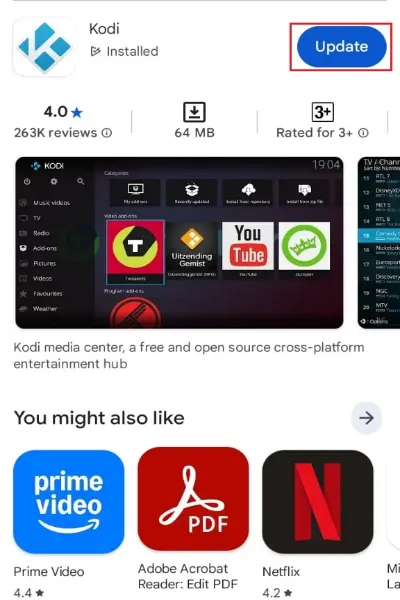 click update
