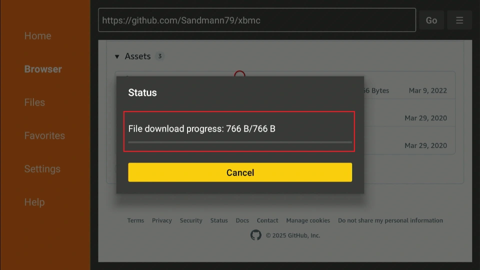 select the downloading progress