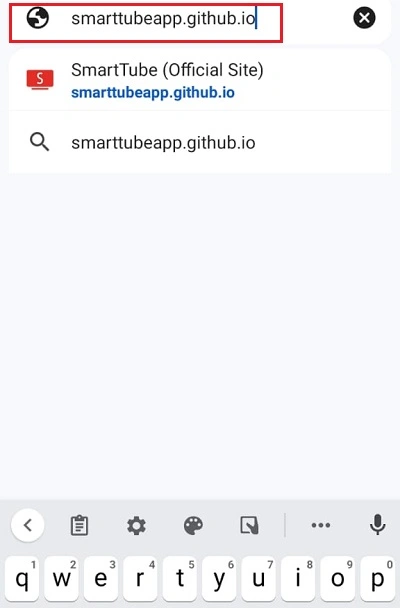 enter smart tube app url