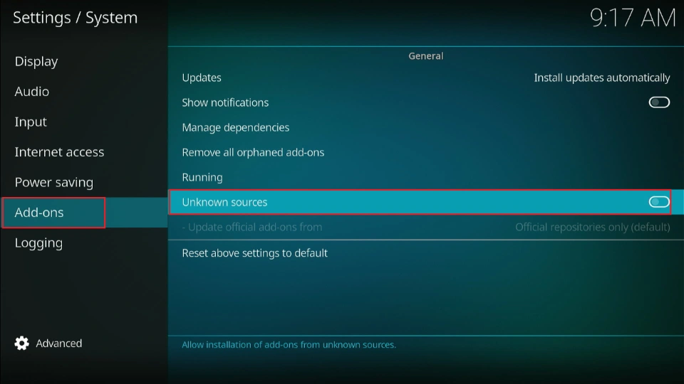 addons unknown reasons