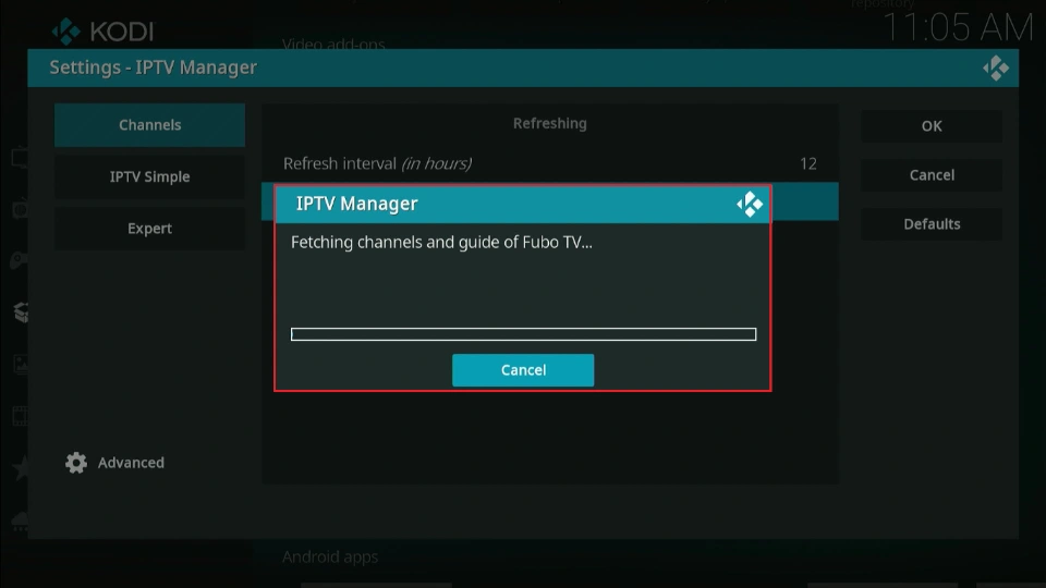 iptv manager fetching channels
