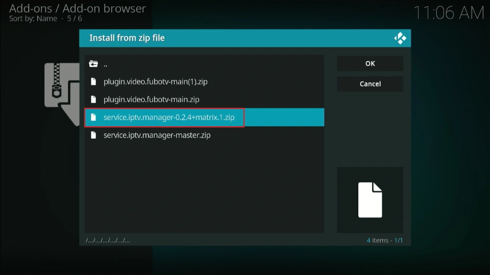 select the repo zip file
