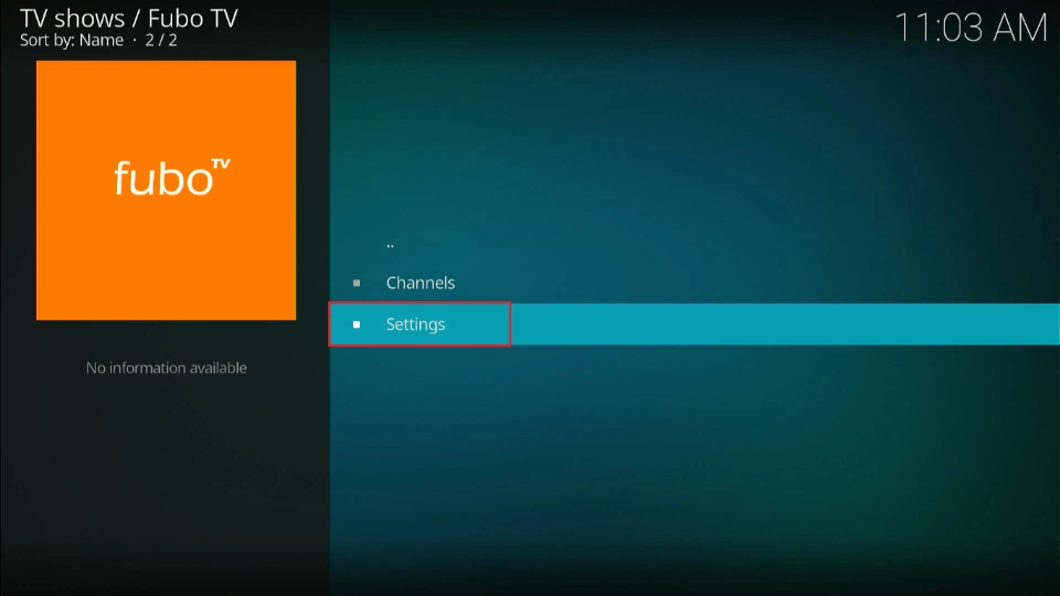 select settings