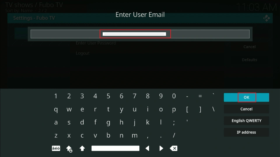 select email address