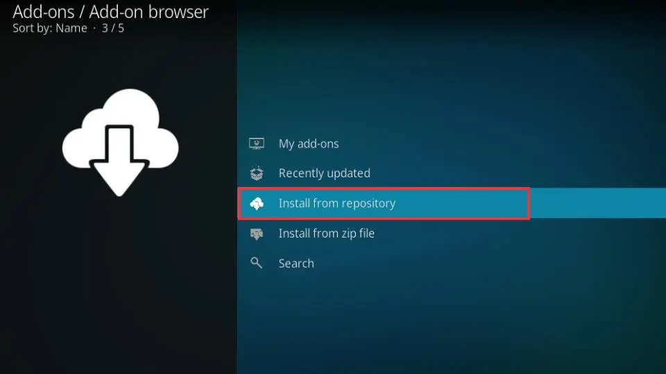 select install from repository