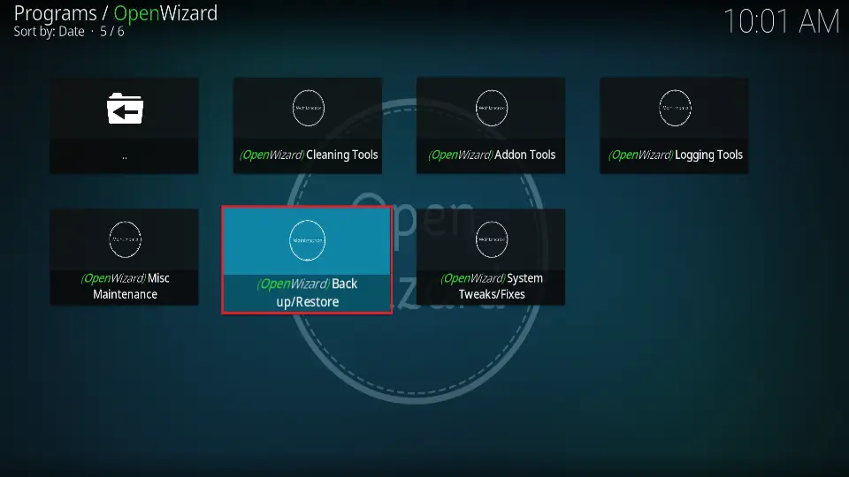select backup/restore