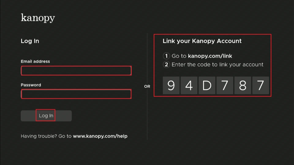 enter your credentials
