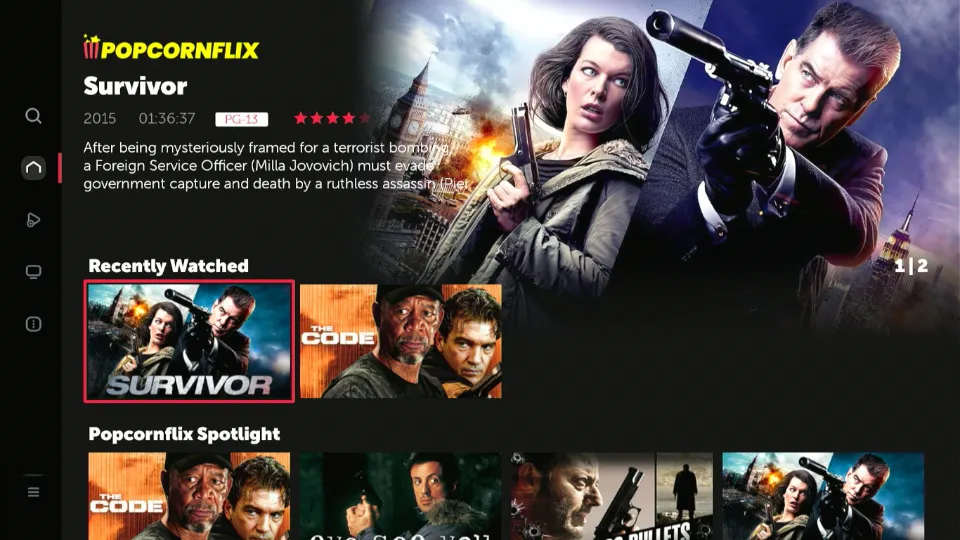 select the movie tile