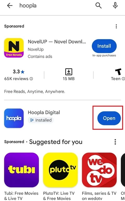 open hoopla app
