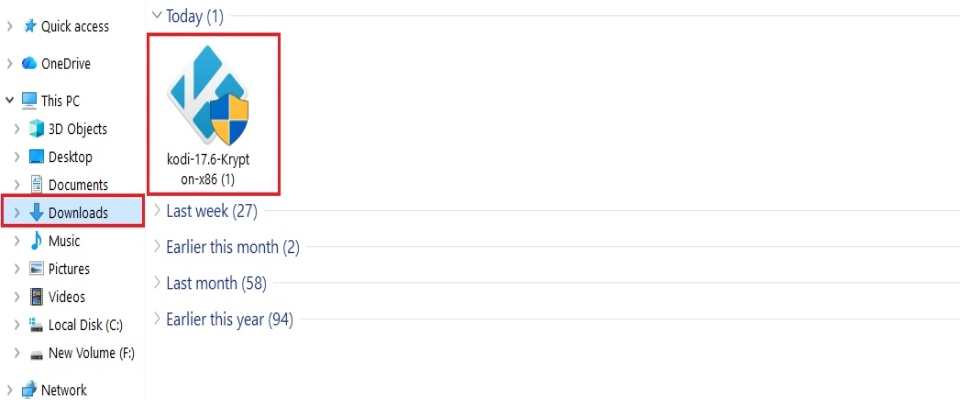 check the download folder