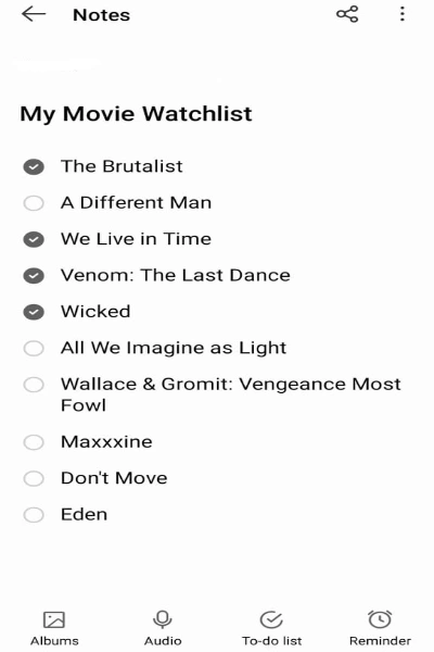 select the notes app
